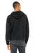 Bella + Canvas BC3729/3729 Mens Sponge Fleece Hooded Sweatshirt Hoodie Dark Grey Model Back