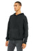 Bella + Canvas BC3729/3729 Mens Sponge Fleece Hooded Sweatshirt Hoodie Heather Dark Grey Model 3Q