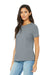 Bella + Canvas BC6400CVC/6400CVC Womens CVC Short Sleeve Crewneck T-Shirt Heather Grey Model 3Q