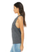 Bella + Canvas BC8803/B8803/8803 Womens Flowy Muscle Tank Top Asphalt Grey Slub Model Side