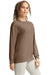 Comfort Colors 6014/C6014 Mens Long Sleeve Crewneck T-Shirt Espresso Brown Model Side