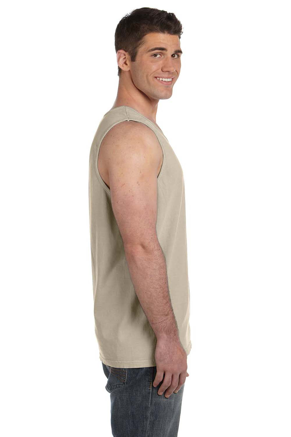 Comfort Colors 9360/C9360 Mens Tank Top Sandstone Model Side