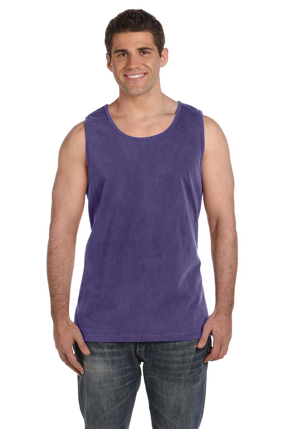 Comfort Colors 9360/C9360 Mens Tank Top Grape Purple Model Front