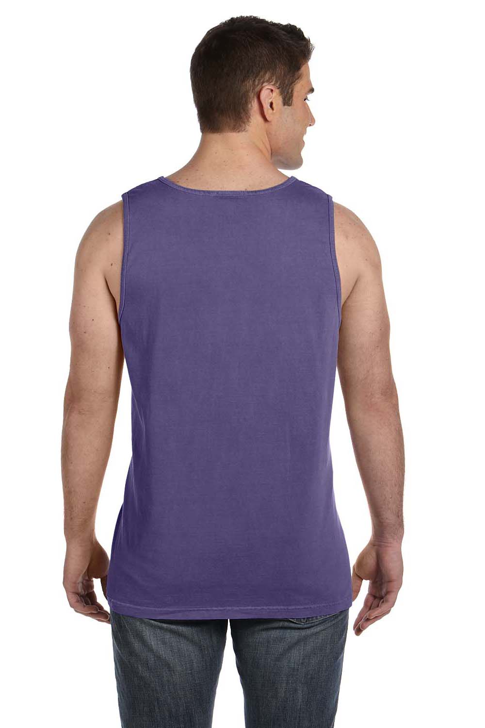 Comfort Colors 9360/C9360 Mens Tank Top Grape Purple Model Back