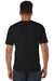 Champion CD100 Mens Garment Dyed Short Sleeve Crewneck T-Shirt Black Model Back