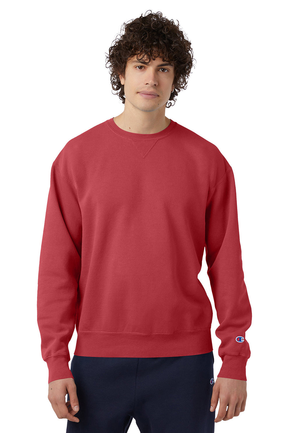 Red crewneck sweatshirt mens online