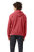 Champion CD450 Mens Garment Dyed Hooded Sweatshirt Hoodie Crimson Red Model Back