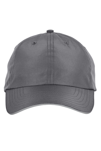 Core 365 CE001 Mens Pitch Performance Moisture Wicking Adjustable Hat Carbon Grey Flat Front