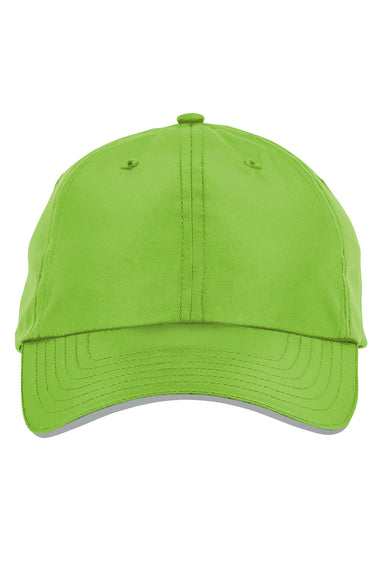 Core 365 CE001 Mens Pitch Performance Moisture Wicking Adjustable Hat Acid Green Flat Front