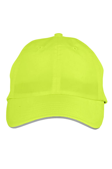 Core 365 CE001 Mens Pitch Performance Moisture Wicking Adjustable Hat Safety Yellow Flat Front