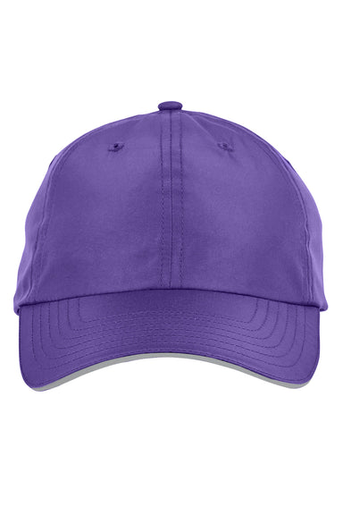 Core 365 CE001 Mens Pitch Performance Moisture Wicking Adjustable Hat Campus Purple Flat Front