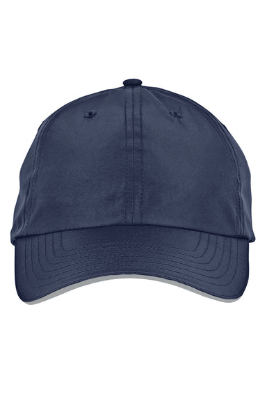 Core 365 CE001 Mens Pitch Performance Moisture Wicking Adjustable Hat Classic Navy Blue Flat Front