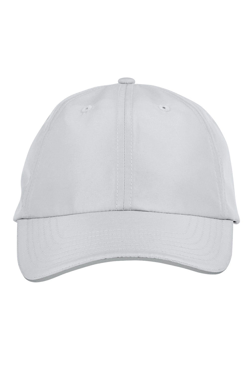 Core 365 CE001 Mens Pitch Performance Moisture Wicking Adjustable Hat Platinum Grey Flat Front