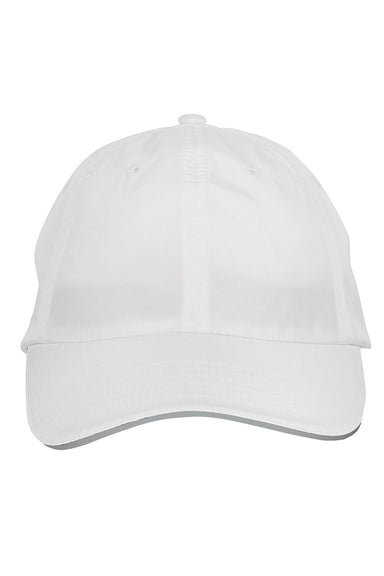 Core 365 CE001 Mens Pitch Performance Moisture Wicking Adjustable Hat White Flat Front