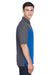 Core 365 CE101 Mens Balance Performance Moisture Wicking Short Sleeve Polo Shirt True Royal Blue/Carbon Grey Model Side