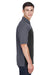 Core 365 CE101 Mens Balance Performance Moisture Wicking Short Sleeve Polo Shirt Black/Carbon Grey Model Side