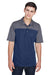 Core 365 CE101 Mens Balance Performance Moisture Wicking Short Sleeve Polo Shirt Classic Navy Blue/Carbon Grey Model Front