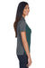 Core 365 CE101W Womens Balance Performance Moisture Wicking Short Sleeve Polo Shirt Forest Green/Carbon Grey Model Side