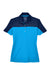 Core 365 CE101W Womens Balance Performance Moisture Wicking Short Sleeve Polo Shirt Electric Blue/Classic Navy Blue Flat Front