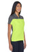 Core 365 CE101W Womens Balance Performance Moisture Wicking Short Sleeve Polo Shirt Safety Yellow/Carbon Grey Model 3q