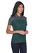 Core 365 CE101W Womens Balance Performance Moisture Wicking Short Sleeve Polo Shirt Forest Green/Carbon Grey Model 3q