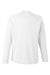 Core 365 CE110 Mens Ultra MVP Raglan Moisture Wicking Long Sleeve Crewneck T-Shirt White Flat Back