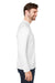 Core 365 CE110 Mens Ultra MVP Raglan Moisture Wicking Long Sleeve Crewneck T-Shirt White Model Side