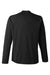 Core 365 CE110 Mens Ultra MVP Raglan Moisture Wicking Long Sleeve Crewneck T-Shirt Black Flat Back