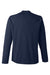 Core 365 CE110 Mens Ultra MVP Raglan Moisture Wicking Long Sleeve Crewneck T-Shirt Classic Navy Blue Flat Back