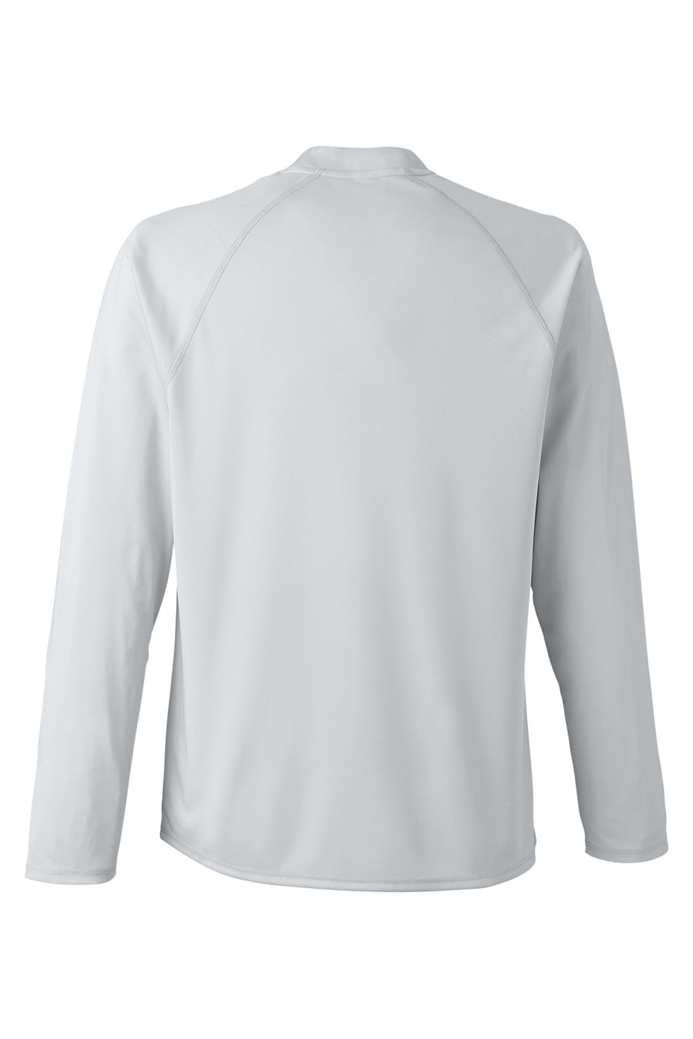 Core 365 CE110 Mens Ultra MVP Raglan Moisture Wicking Long Sleeve Crewneck T-Shirt Platinum Grey Flat Back