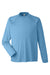 Core 365 CE110 Mens Ultra MVP Raglan Moisture Wicking Long Sleeve Crewneck T-Shirt Columbia Blue Flat Front