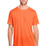 Core 365 Mens Fusion ChromaSoft Performance Moisture Wicking Short Sleeve Crewneck T-Shirt - Campus Orange