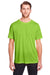 Core 365 CE111 Mens Fusion ChromaSoft Performance Moisture Wicking Short Sleeve Crewneck T-Shirt Acid Green Model Front