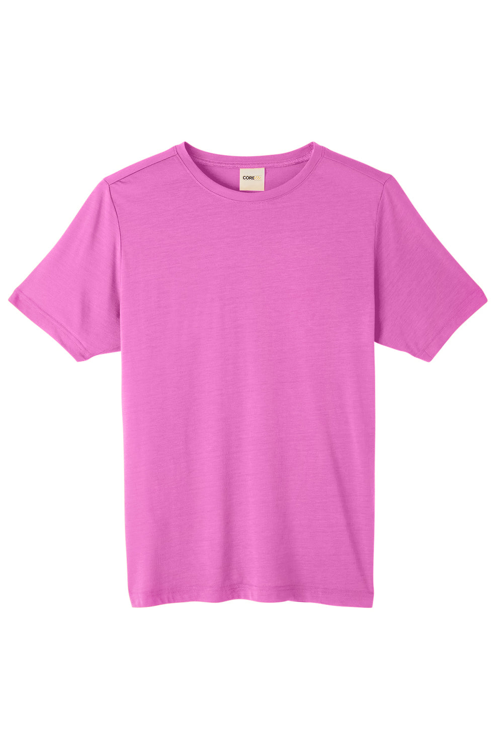 Core 365 CE111 Mens Fusion ChromaSoft Performance Moisture Wicking Short Sleeve Crewneck T-Shirt Charity Pink Flat Front