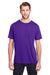 Core 365 CE111 Mens Fusion ChromaSoft Performance Moisture Wicking Short Sleeve Crewneck T-Shirt Campus Purple Model Front