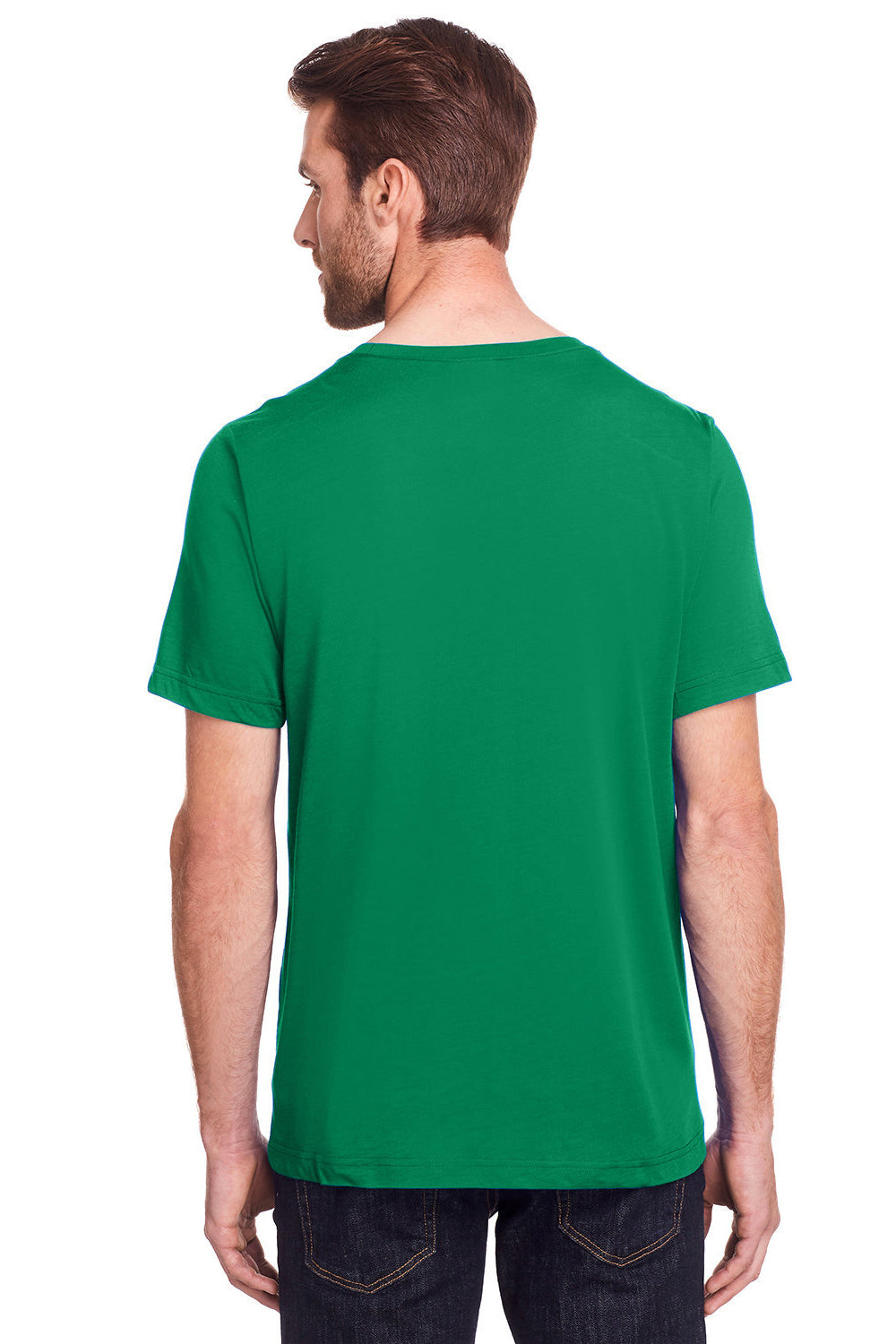 Core 365 CE111 Mens Fusion ChromaSoft Performance Moisture Wicking Short Sleeve Crewneck T-Shirt Kelly Green Model Back