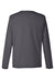 Core 365 CE111L Mens Fusion ChromaSoft Performance Moisture Wicking Long Sleeve Crewneck T-Shirt Carbon Grey Flat Back