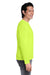 Core 365 CE111L Mens Fusion ChromaSoft Performance Moisture Wicking Long Sleeve Crewneck T-Shirt Safety Yellow Model Side