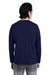 Core 365 CE111L Mens Fusion ChromaSoft Performance Moisture Wicking Long Sleeve Crewneck T-Shirt Classic Navy Blue Model Back