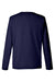 Core 365 CE111L Mens Fusion ChromaSoft Performance Moisture Wicking Long Sleeve Crewneck T-Shirt Classic Navy Blue Flat Back