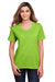 Core 365 CE111W Womens Fusion ChromaSoft Performance Moisture Wicking Short Sleeve Scoop Neck T-Shirt Acid Green Model Front