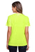 Core 365 CE111W Womens Fusion ChromaSoft Performance Moisture Wicking Short Sleeve Scoop Neck T-Shirt Safety Yellow Model Back