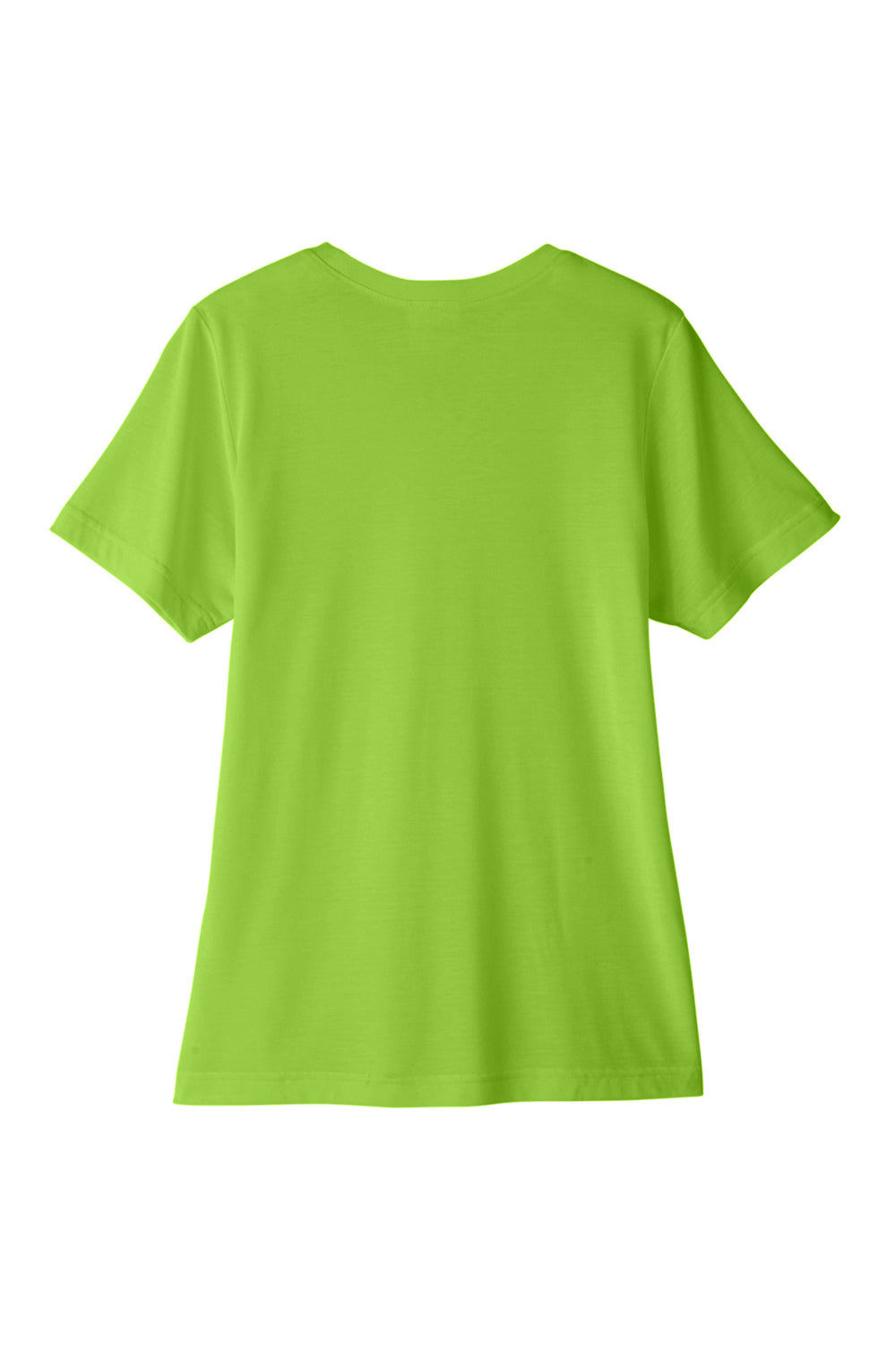 Core 365 CE111W Womens Fusion ChromaSoft Performance Moisture Wicking Short Sleeve Scoop Neck T-Shirt Acid Green Flat Back