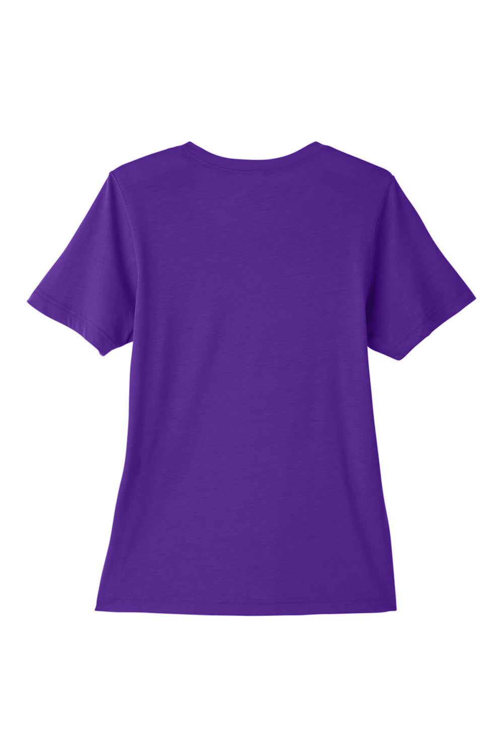 Core 365 CE111W Womens Fusion ChromaSoft Performance Moisture Wicking Short Sleeve Scoop Neck T-Shirt Campus Purple Flat Back