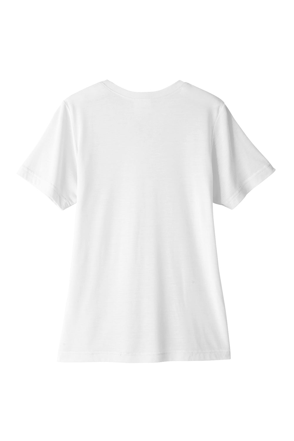 Core 365 CE111W Womens Fusion ChromaSoft Performance Moisture Wicking Short Sleeve Scoop Neck T-Shirt White Flat Back