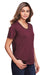 Core 365 CE111W Womens Fusion ChromaSoft Performance Moisture Wicking Short Sleeve Scoop Neck T-Shirt Burgundy Model 3q