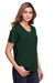 Core 365 CE111W Womens Fusion ChromaSoft Performance Moisture Wicking Short Sleeve Scoop Neck T-Shirt Forest Green Model 3q