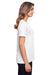 Core 365 CE111W Womens Fusion ChromaSoft Performance Moisture Wicking Short Sleeve Scoop Neck T-Shirt White Model Side