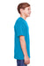 Core 365 CE111Y Youth Fusion ChromaSoft Performance Moisture Wicking Short Sleeve Crewneck T-Shirt Electric Blue Model Side