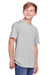 Core 365 CE111Y Youth Fusion ChromaSoft Performance Moisture Wicking Short Sleeve Crewneck T-Shirt Platinum Grey Model 3q